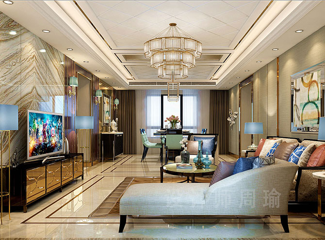 淫语视频官方世纪江尚三室两厅168平装修设计效果欣赏